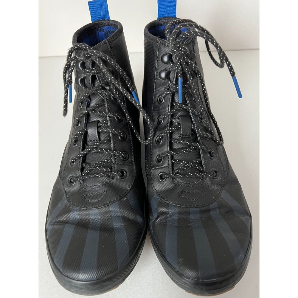 Keds Scout Splash Black WX lace up booties/sneaker boots. Size 8.